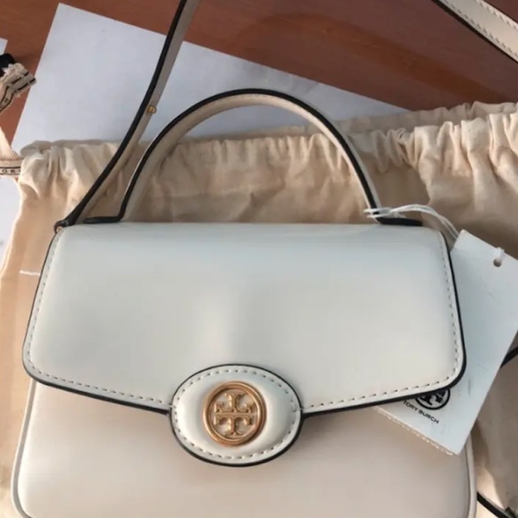 Tory Burch Women's Small Robinson Spazzolato Top Handle Bag - Picture 8 of 14